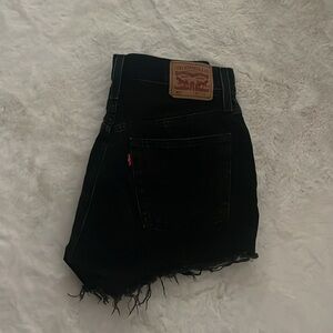 Black Levi 501 Denim Shorts